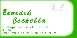 benedek csepella business card